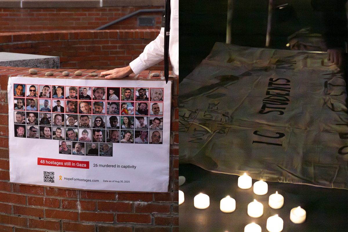 Ithacans for Israel held a memorial remembrance of the Oct. 7, 2023 attacks, and Ithaca College Students for a Free Palestine held a vigil on the escalation of genocide of Palestinians in the Israel-Hamas war Oct. 8. 