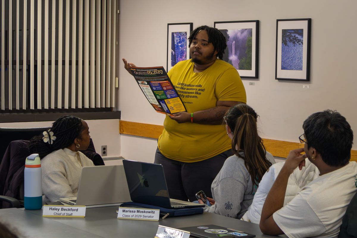 During the community session, Cliff-Simon Vital, director of the Unity Center, shared plans for Black History Month initiatives, both at IC and in the Ithaca community.
