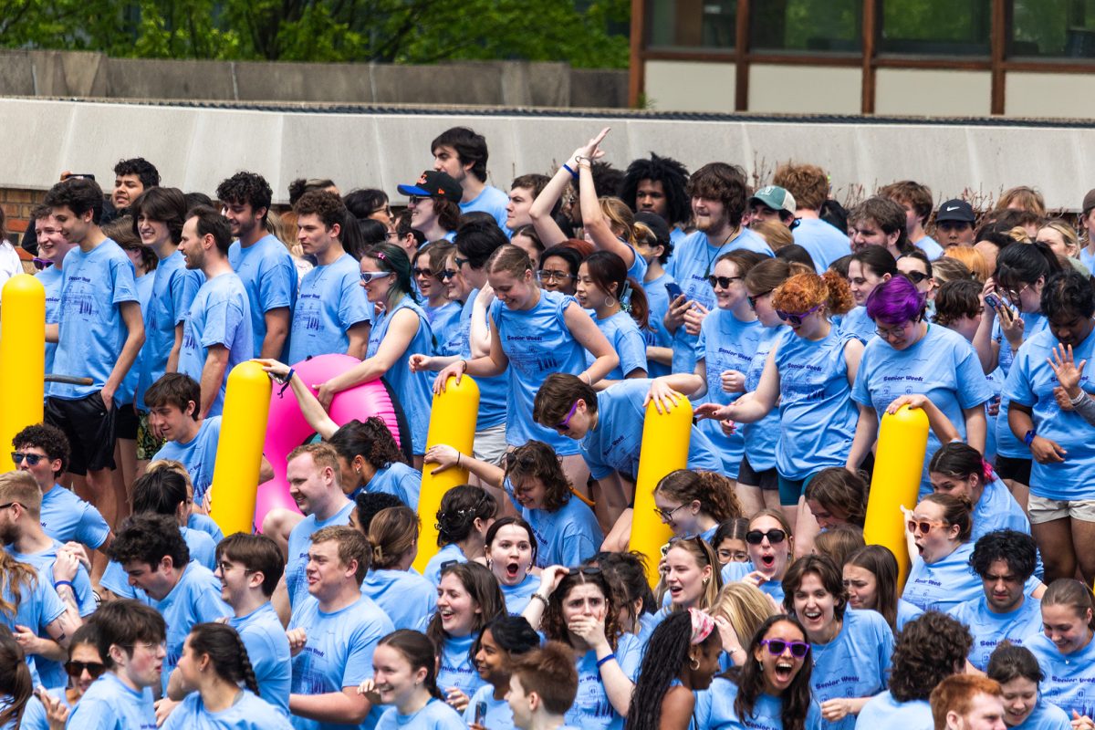 Members of the Class of 2026 participate in Senior Splash on May 15 as part of IC's Senior Week.